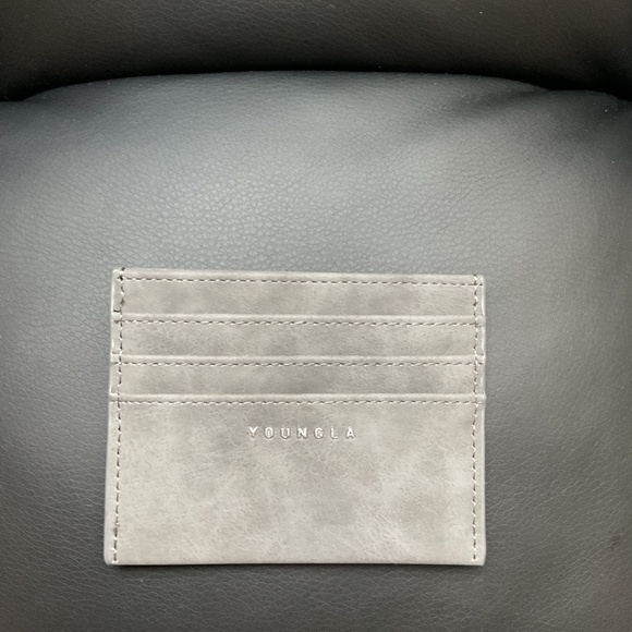 Young LA Grey Card Holder Wallet New with Tags and Box Men's Unisex - Picture 1 of 6